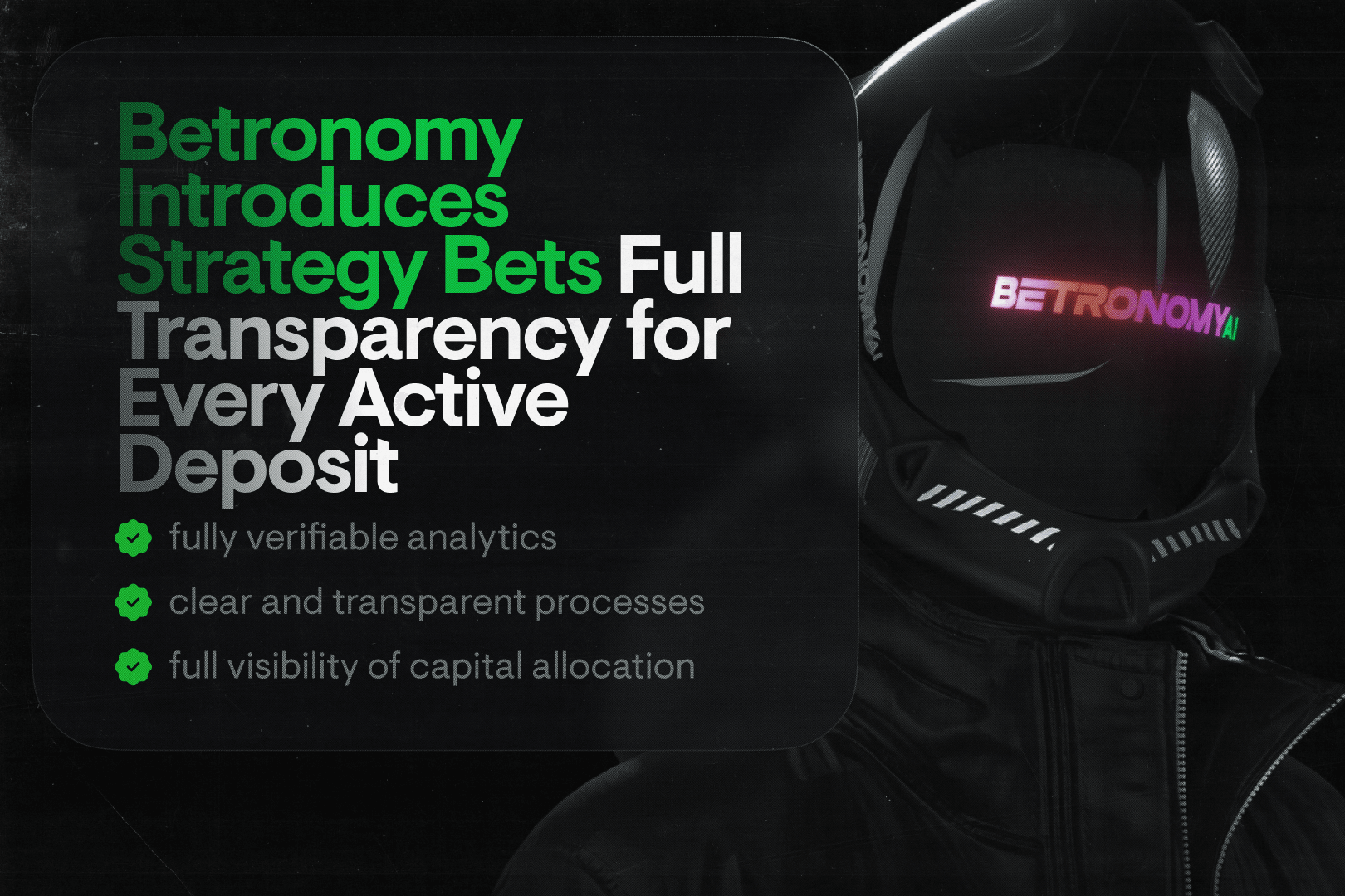 Betronomy Introduces Strategy Bets — Full Transparency for Every Active Deposit
