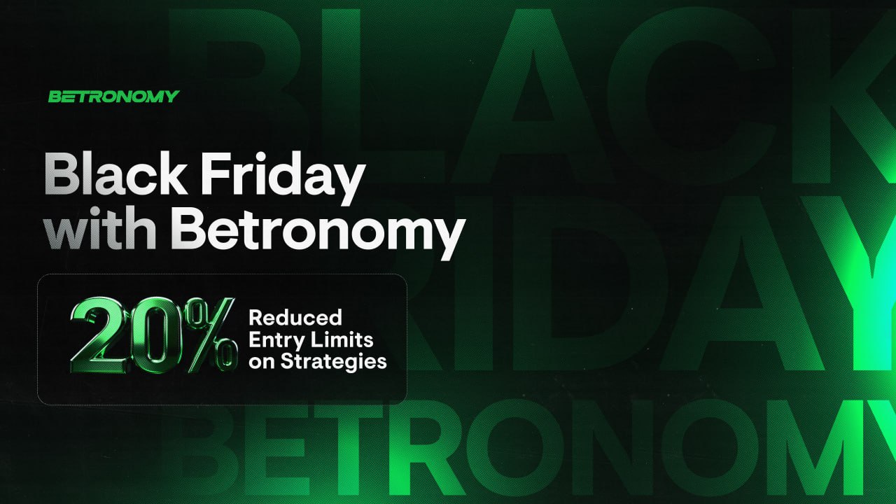 Black Friday with Betronomy — 20% Reduced Entry Limits on Strategies